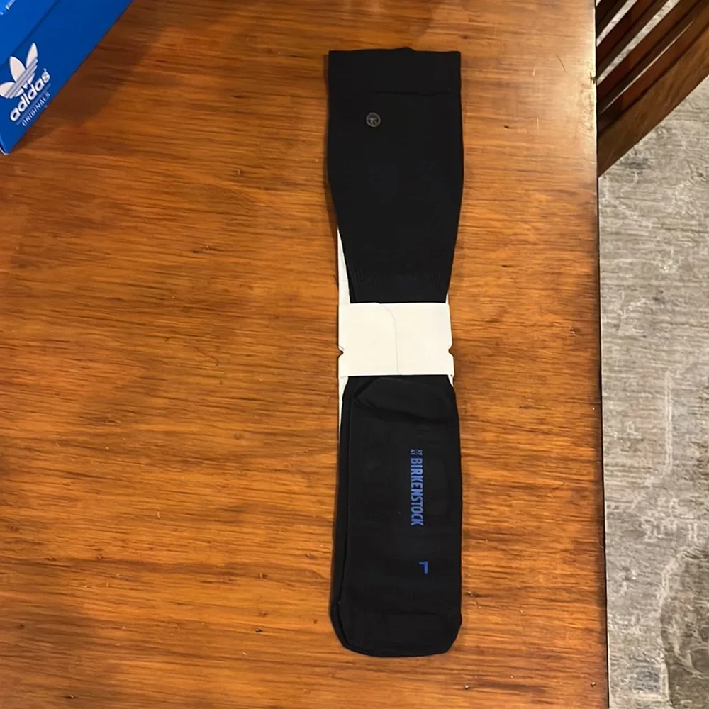 Birkenstock Support sole Socks black footbed comfort Mens 6-8 Made In Turkey new